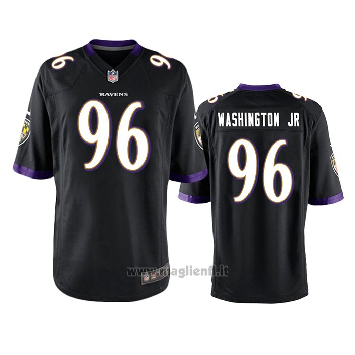 Maglia NFL Game Baltimore Ravens Broderick Washington Jr. Nero